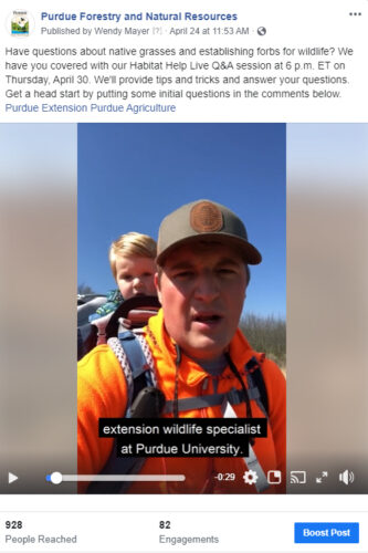 Jarred Brooke announcing native grasslands and forbs to increase wildlife.