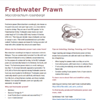 Freshwater Prawn Farmed Fish Fact Sheet Cover