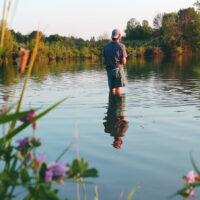 man fishing