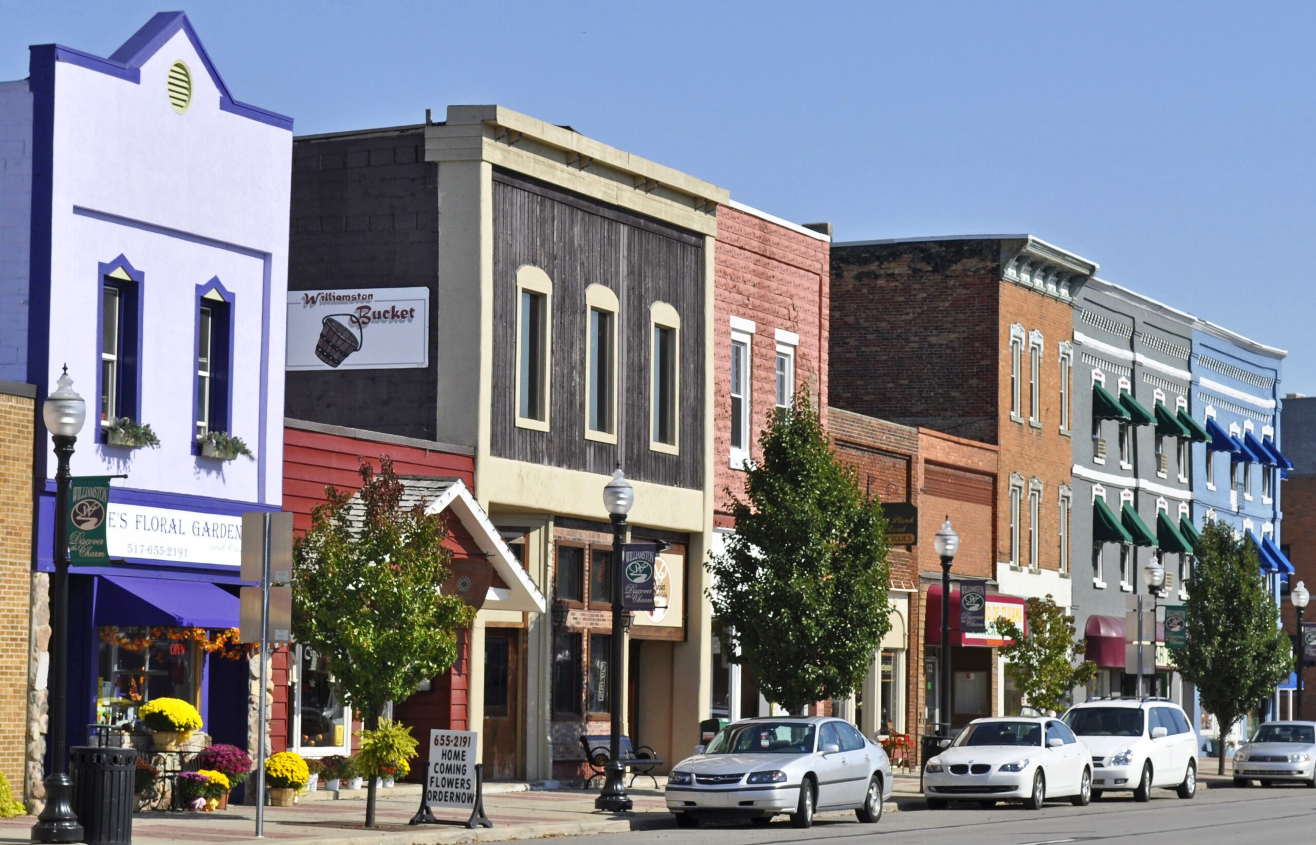 Main street in a small town